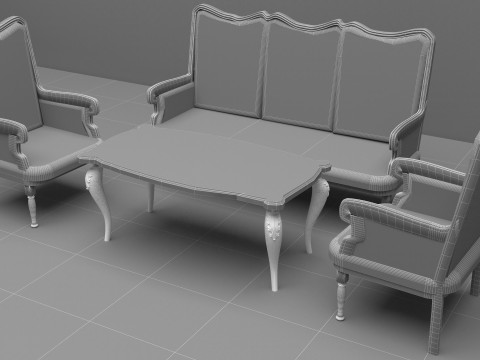 Living Room Sunset 8K 3D 模型