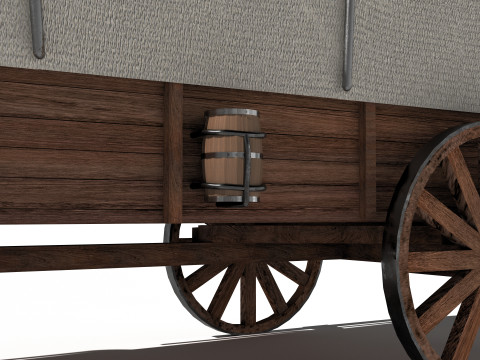 Western Wagon 2 - 8K Modelo 3D