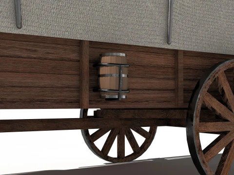 Western Wagon 2 - 8K 3D Model