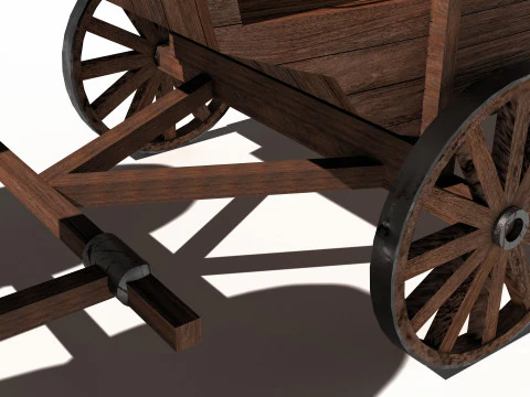 Western Wagon 2 - 8K 3D Model