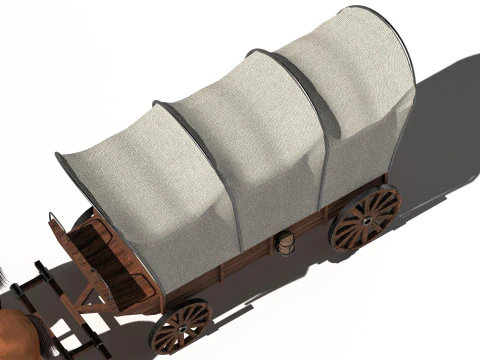 Western Wagon 2 - 8K 3D Model