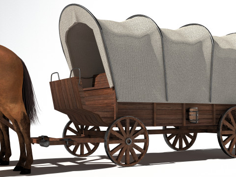 Western Wagon 2 - 8K Modelo 3D
