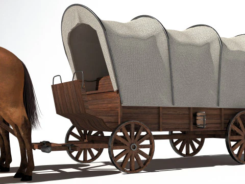 Western Wagon 2 - 8K 3D Model