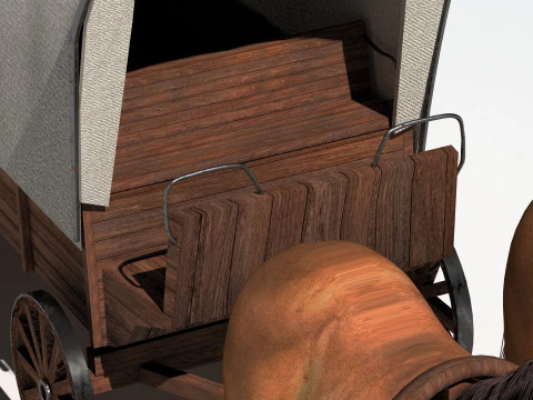 Western Wagon 2 - 8K 3D Model