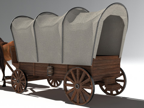 Western Wagon 2 - 8K Modelo 3D