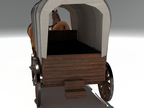 Western Wagon 2 - 8K Modelo 3D
