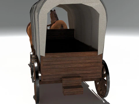 Western Wagon 2 - 8K 3D Model