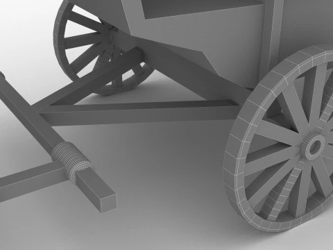 Western Wagon 2 - 8K 3D Model