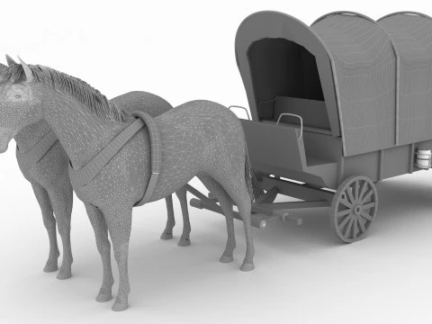 Western Wagon 2 - 8K 3D Model