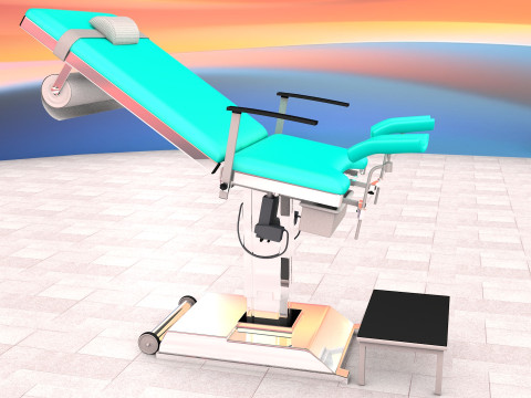 Gynecological Examination Bed 3D Model