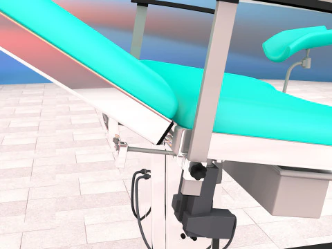 Gynecological Examination Bed 3D Model