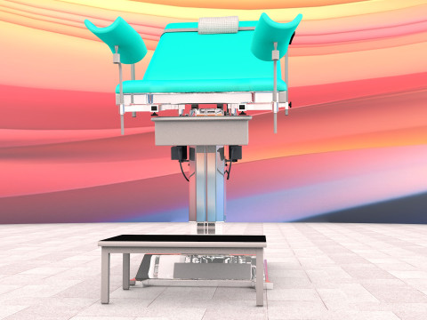 Gynecological Examination Bed Modello 3D