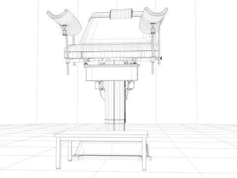 Gynecological Examination Bed Modello 3D