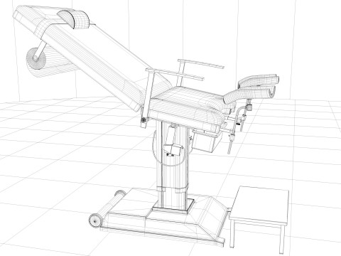 Gynecological Examination Bed Modello 3D