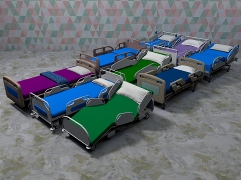 Hospital Beds Bundle 8K 3D Model