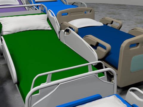 Hospital Beds Bundle 8K 3D Model