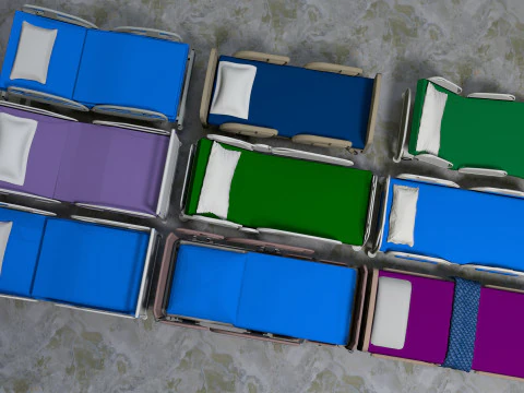 Hospital Beds Bundle 8K 3D Model