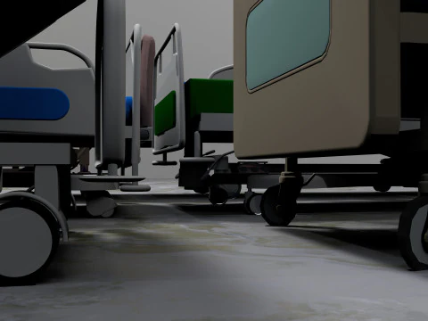 Hospital Beds Bundle 8K 3D Model