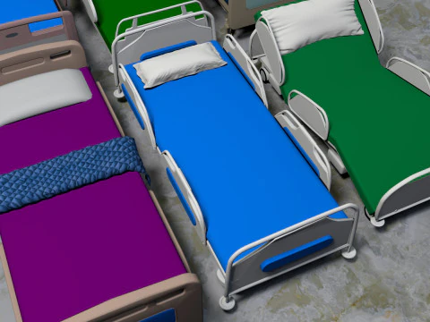 Hospital Beds Bundle 8K 3D Model