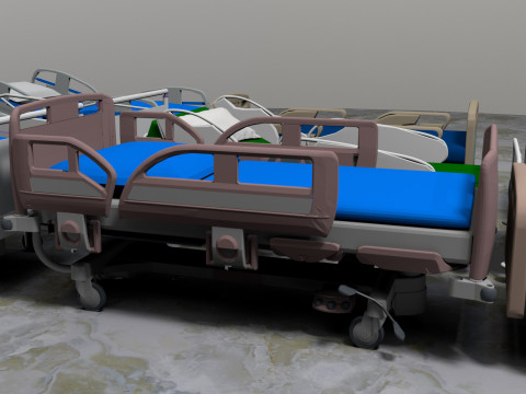 Hospital Beds Bundle 8K Modelo 3D