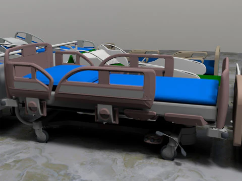 Hospital Beds Bundle 8K 3D Model