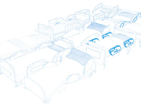 Hospital Beds Bundle 8K 3D Model
