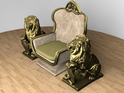 Emperor Throne 8K 3D Model