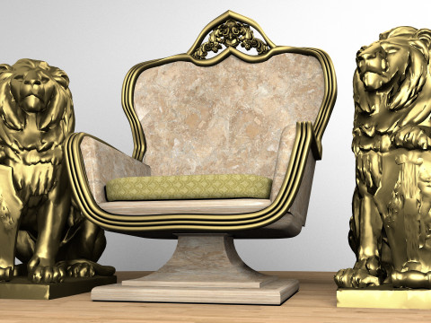 Emperor Throne 8K 3D Model