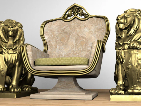 Emperor Throne 8K 3D Model