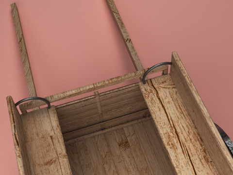 Hay Cart 8K 3D Model