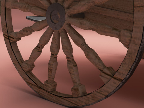 Hay Cart 8K 3D Model