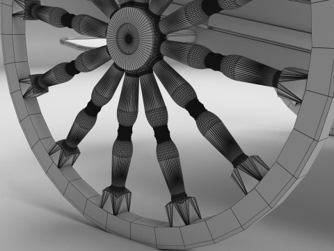 Hay Cart 8K 3D Model