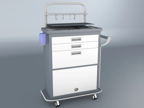 Hospital Trolleys Bundle 8K 3D Model