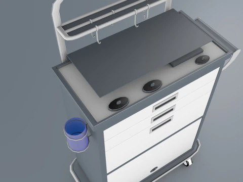Hospital Trolleys Bundle 8K 3D Model