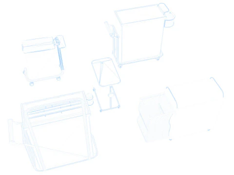 Hospital Trolleys Bundle 8K 3D Model