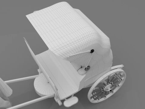 Race Chariot 3D Model