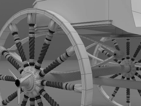 Race Chariot 3D Model