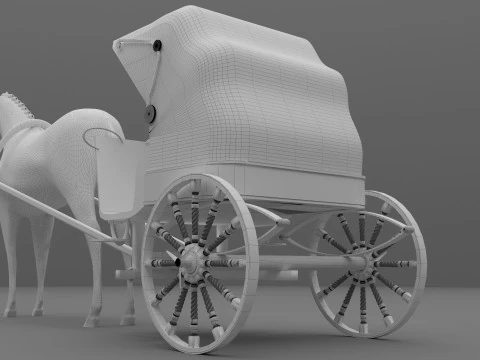 Race Chariot 3D Model
