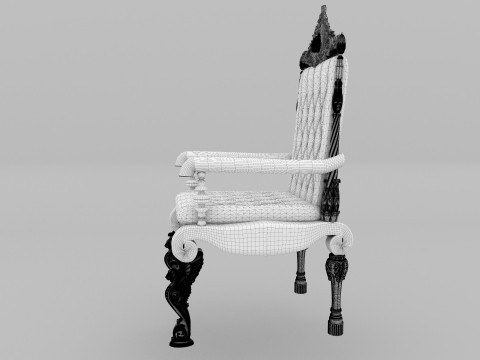 King Throne 10 - 8K 3D Model