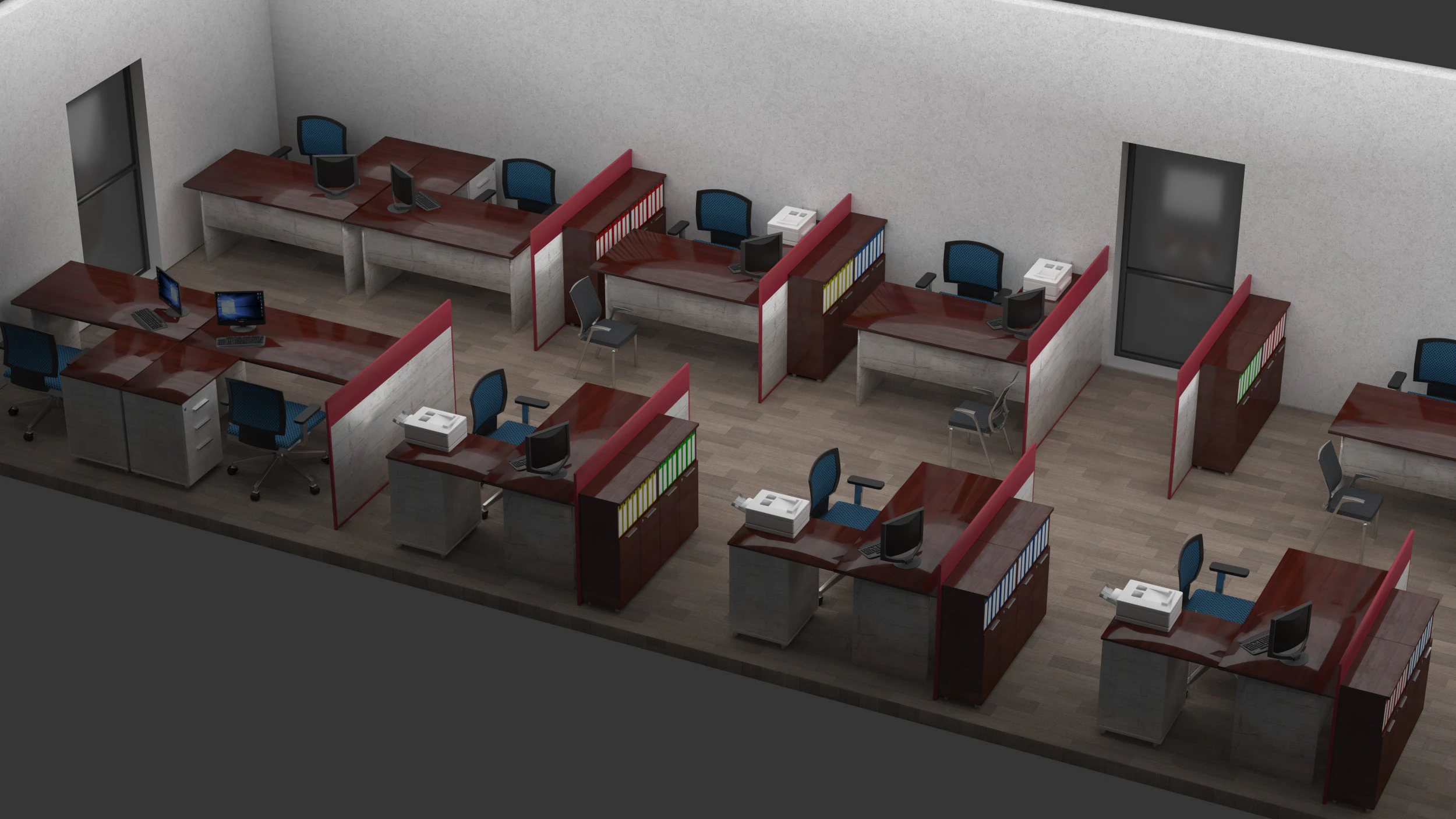 Office Floor 2 - 8K 3D Model .c4d .max .obj .3ds .fbx .stl .blend