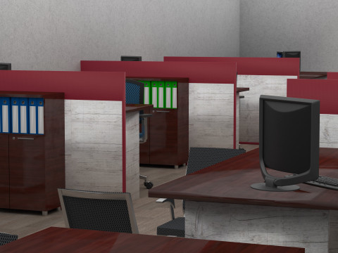 Office Floor 2 - 8K 3D Model