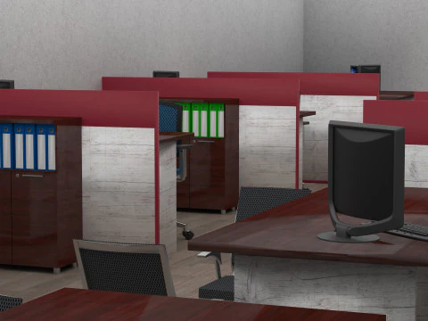 Office Floor 2 - 8K 3D Model