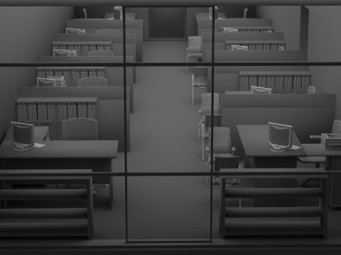 Office Floor 2 - 8K 3D Model
