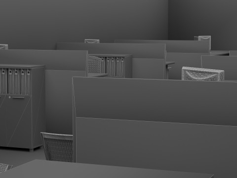 Office Floor 2 - 8K 3D Model