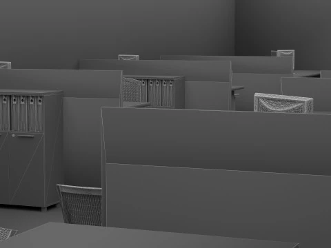 Office Floor 2 - 8K 3D Model