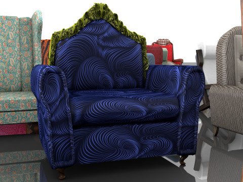 Armchair Collection 8K 3D Model