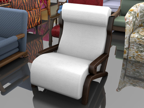 Armchair Collection 8K 3D Model