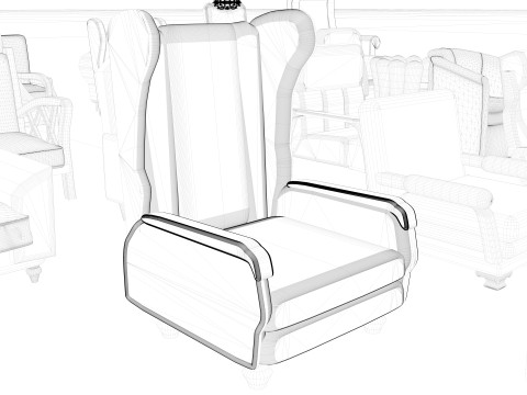 Armchair Collection 8K 3D Model
