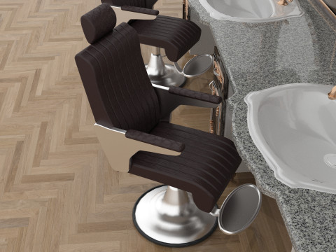 Barbershop Counter 8K 3D Model