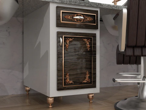 Barbershop Counter 8K 3D Model